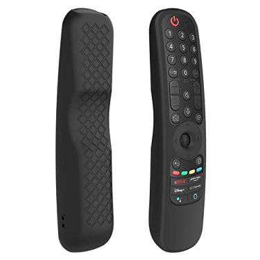 Imagem de MR21GC Capa para controle remoto, substituição para LG AN-MR21GA / AN-MR21GC Magic Remote Control 2021, preto Funda de Silicona Protectora com cordão - LEFXMOPHY