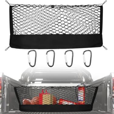 Imagem de Para Ford Explorer Rede de Carga de Cama de Caminhão Estilo Envelope - Serve para Acessórios Explorer 2011-2024 Rede de Carga para Camionete - Bolsa de Armazenamento Gratuita - Mosquetões Resistentes