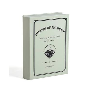 Imagem de WEIKIMFF Caixa de joias decorativa de livro falso com mágica para pulseira, brincos, colar, anéis, estojo de joias para o amante de livros, organizador de joias elegante para mulheres e meninas (verde