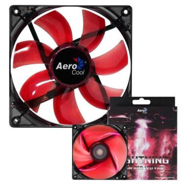 Imagem de Cooler Fan Aerocool Para Gabinete Iluminação Led Vermelho Com Hélice T