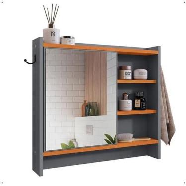 Imagem de Armário Aéreo Espelheira Armarinho para Banheiro com Espelho Genova  C