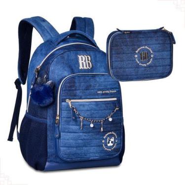 Imagem de Bolsa Escolar De Costas Menina Rebecca Bonbon Rb Com Estojo - CLIO