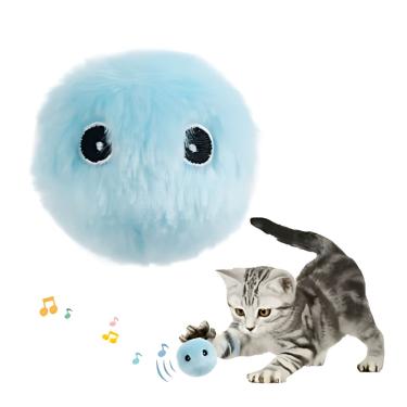 Imagem de Bola Interativa de Pelúcia para Gatos Cor:Azul