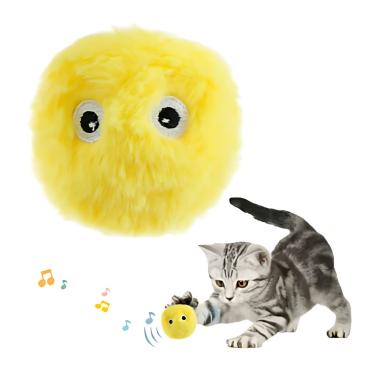 Imagem de Bola Interativa de Pelúcia para Gatos Cor:Amarelo