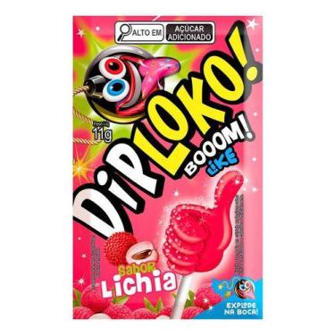Imagem de Pirulito Joinha Diploko Explosivo Sabor Lichia Com Pó 15 Un - DIP LOKO