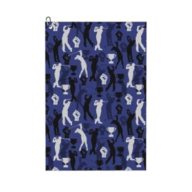 Imagem de Toalha de golfe com clipe, toalhas de golfe de microfibra pano de golfe toalha de bola de golfe engraçada, toalha de golfe para limpar bola de golfe suor para homens mulheres fãs de golfe presente de