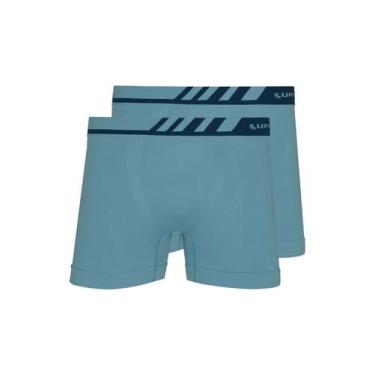 Imagem de Kit com 2 Cuecas Boxer Lupo 671-002, Azul, XG