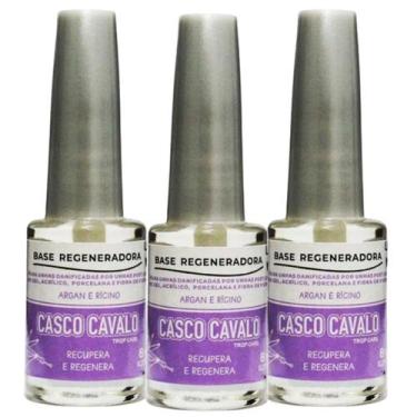 Imagem de Kit 3 Base Regeneradora Casco Cavalo 8Ml - Trop Care