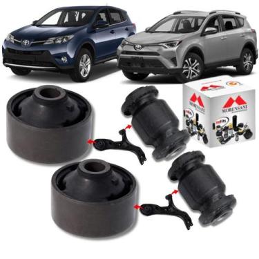 Imagem de Kit 04 buchas da bandeja balança dianteira rav4 2013 2014 2015 2016 20