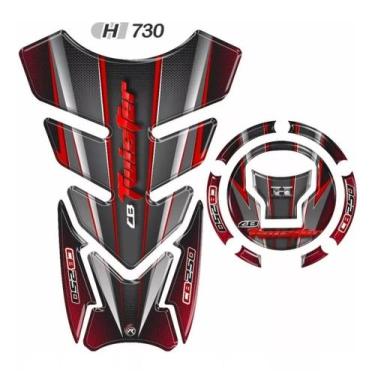 Imagem de Adesivo Protetor Tanque E Bocal Cb250cc Honda Twister Cinza - Resitank