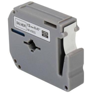 Imagem de Fita Rotuladora Compatível para M-K931 MK931 12mm x 8m Preto sobre Pra