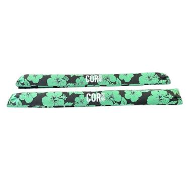 Imagem de Aero Car Roof Soft Rack Pad (par) para prancha de surf, caiaque, snowboard, SUP, canoa e paddleboard para grandes bares aerodinâmicos (verde, 71 cm estreito)