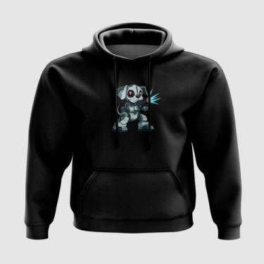 Imagem de Blusa com Capuz Cachorro Robô com Armamento - A Fabriqueta, M