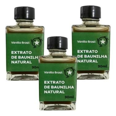Imagem de Extrato natural de baunilha 30ml com 3 un Vanilla Brasil