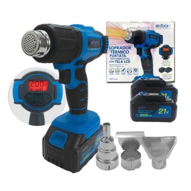 Imagem de Soprador Térmico Portátil com Display 21V + 3 Bocais de Metal Potente 