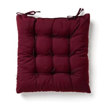 Imagem de Almofada Assento Cadeira Futton Futon 40x40cm Unidade Kit com 2 Kit Com 4 Assentos (Vinho,1un)