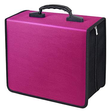 Imagem de Capa para CD/DVD Siveit 400 Capacidade Carteira de armazenamento VCD Porta-livros, caixa de álbum, rosa