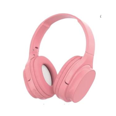 Imagem de Fone De Ouvido Bluetooth 5.3 Headphone Sem Fio Fone Corrida Academia Com Cancelamento de Ruído On-ear Dobrável Qualidade PREMIUM (Rosa)