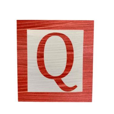 Imagem de Cubo Branco Letra Vermelha com Aplique Festa Chá de Bebê Decoração 8x8