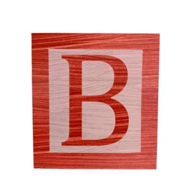 Imagem de Cubo Rosa Letra Vermelha com Aplique Festa Chá de Bebê Decoração 8x8x8