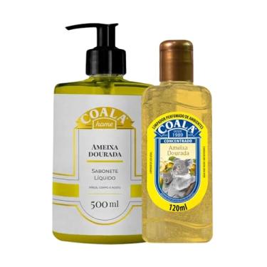 Imagem de Kit Coala Essências - Ameixa Dourada | Limpador Perfumado + sabonete Líquido | Fragrância Frutal e Refrescante para Casa e Corpo