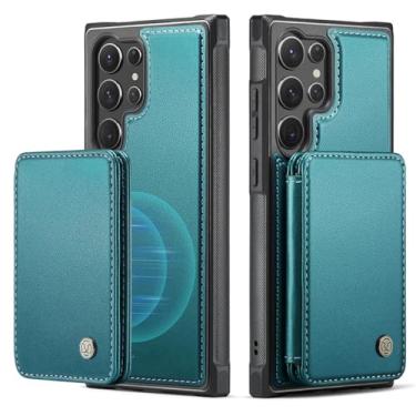 Imagem de HJZSZX Para Samsung A23 (4G 5G) Capa de couro magnética dois em um com flip (para Samsung A23 (4G 5G)/verde)