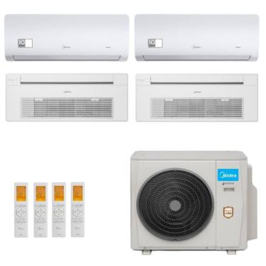 Imagem de Ar-Condicionado Multi Split Inverter Midea 42.000 (2x Evap HW 9.000 + 2x Evap Cassete 1 Via 12.000) Quente/Frio 220V								