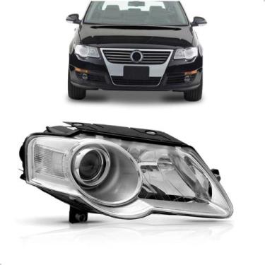 Imagem de Farol Passat 2008 2009 2010 2011 Eletrico Com Motor Cromado - TYC, Dir