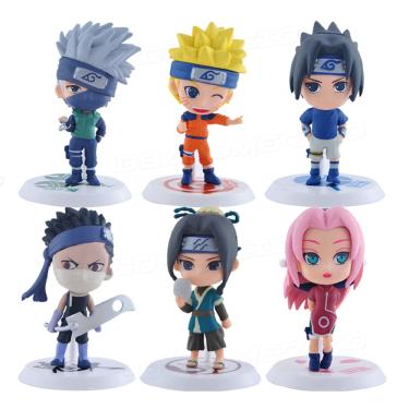 Imagem de 6 Boneco Naruto Kakashi Sasuke Sakura Action Figures Coleção