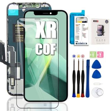 Imagem de EFAITHFIX Para iPhone XR Tela de Substituição COF 6,1 Polegadas Tela LCD Conjunto de Moldura 3D Touch Screen Digitalizador para A1984/A2105/A2106/A2108 com Kit de Ferramentas de Reparo, Vidro Temperado Adesivo Impermeável