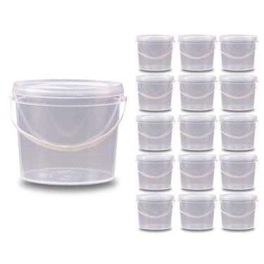Imagem de Balde Transparente 2.2L E Alça - Kit 15 Pçs - Nastripack