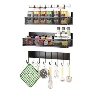 Imagem de Suporte Magnético Para Geladeira Com 3 Prateleiras Magnética - Budamix