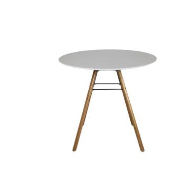 Imagem de Mesa de Jantar Nina Redonda Mdf Sala Cozinha Moderna (Branco, 70)