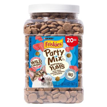 Imagem de Cat Treats Purina Friskies Natural Yums Tuna em vasilha de 591ml