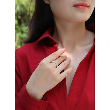 Imagem de Anel de noivado WIC Moissanite, prata esterlina 925 banhado a ouro branco 18K, claridade VVS1 totalmente Mosan D, UTOPIA, caixa de presente e certificado GRA, o presente ideal para sua amada - 6