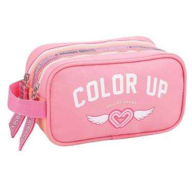 Imagem de Estojo Duplo Color Up Feminino Juvenil Infantil Escolar - Seanite