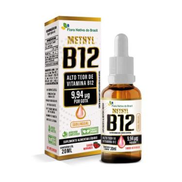 Imagem de Vitamina B12 Metilcobalamina Flora Nativa 9,94mcg Por Gota 20ml Sabor 