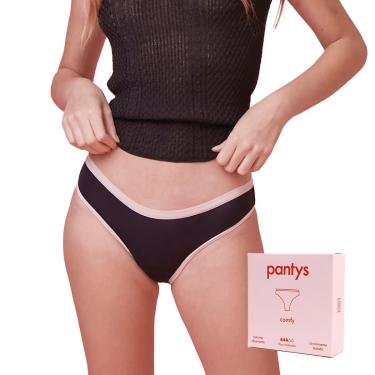 Imagem de Calcinha Absorvente Menstrual Comfy, Feminino, Pantys, Preto e Rosa,10