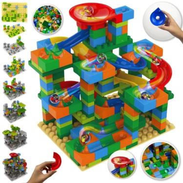 Imagem de Blocos de Montar 221 Peças Pista Labirinto Com Bolinhas De Gude