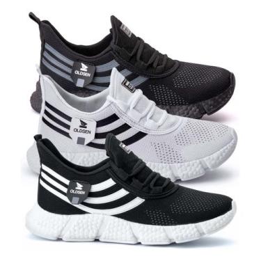 Imagem de Kit 3 Tênis Feminino Casual Academia Caminhada Confortável Treino Leve