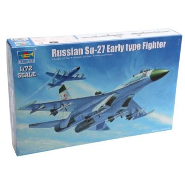Imagem de Trumpeter Su-27 Sukhoi Early Type Russian Fighter Airplane Model Kit, Scale 1/72