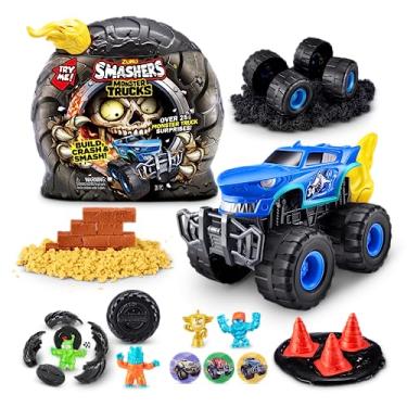 Imagem de Smashers Monster Truck Surprise - Conjunto de caminhão monstro caminhão tubarão, 25 surpresas, carro de caminhão monstro, brinquedo de carro de corrida colecionável (caminhão tubarão)