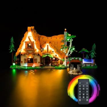 Imagem de LocoLee LED Light Kit Compatible with Lego Snow White and The Seven Dwarfs' Cottage 43242 (No Models Only Light) Remote Control Creative Lighting Set Accessories Compatible with Lego 43242 Set