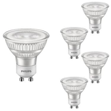 Imagem de 5 Lâmpadas Led Bivolt 4.8w Philips Dicroica Luz Quente Gu10