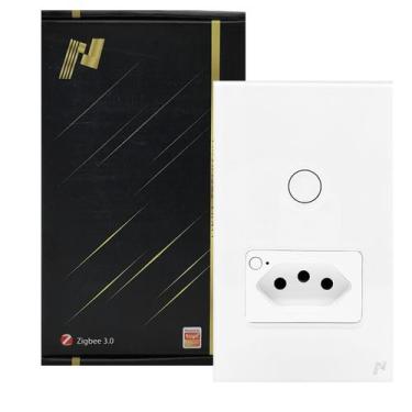 Imagem de Interruptor Inteligente Zigbee com 1 Botão Touch e Tomada Compatível A