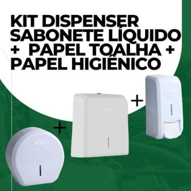 Imagem de Kit New Classic Dispenser papel toalha e Dispenser sabonete e Dispense