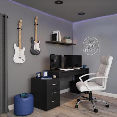 Imagem de Cadeira de Escritório Presidente Giratória Work Plus Branca - Mobly