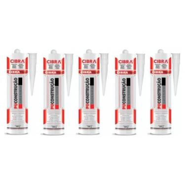Imagem de 5 Selante Adesivo Poliuretano Cibra Pu Construção 400 Preto - Cibra Se