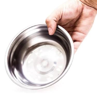 Imagem de Jogo 2 Tigelas em Inox Redonda 13cm Pote Bowl Pet Cozinha - Alianca