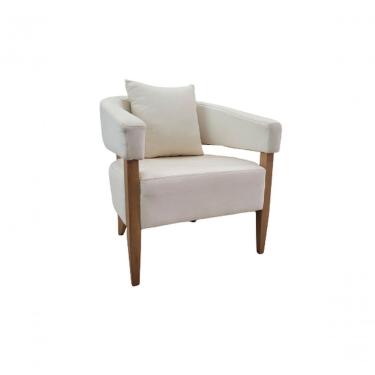 Imagem de Poltrona Decorativa Valentina Luxo Dora Bela Cor Linho 1002